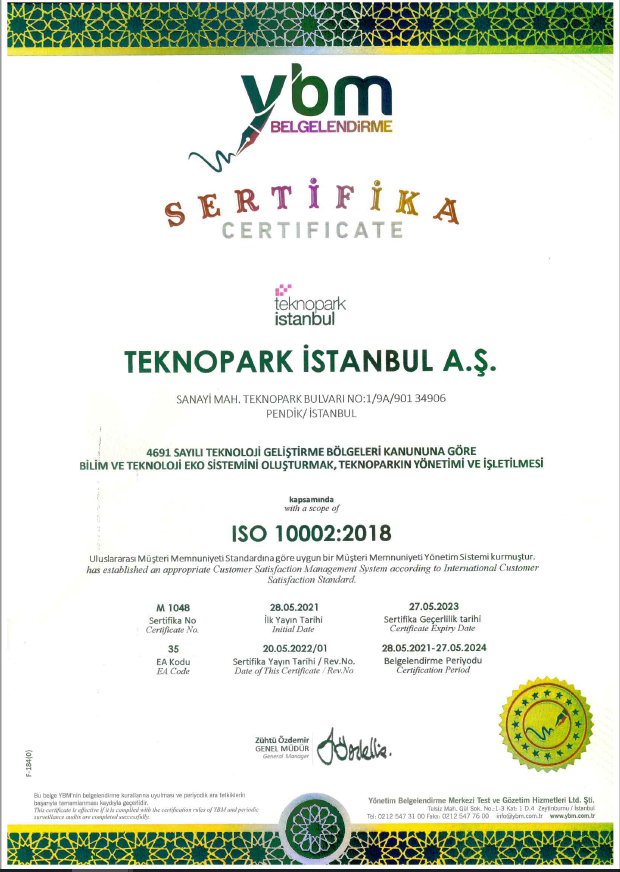 ISO 10002:2018 Müşteri Memnuniyeti Yönetim Sistemi Sertifikası