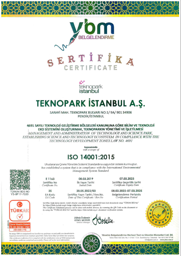 ISO 14001:2015 Çevre Yönetim Sistemi Sertifikası