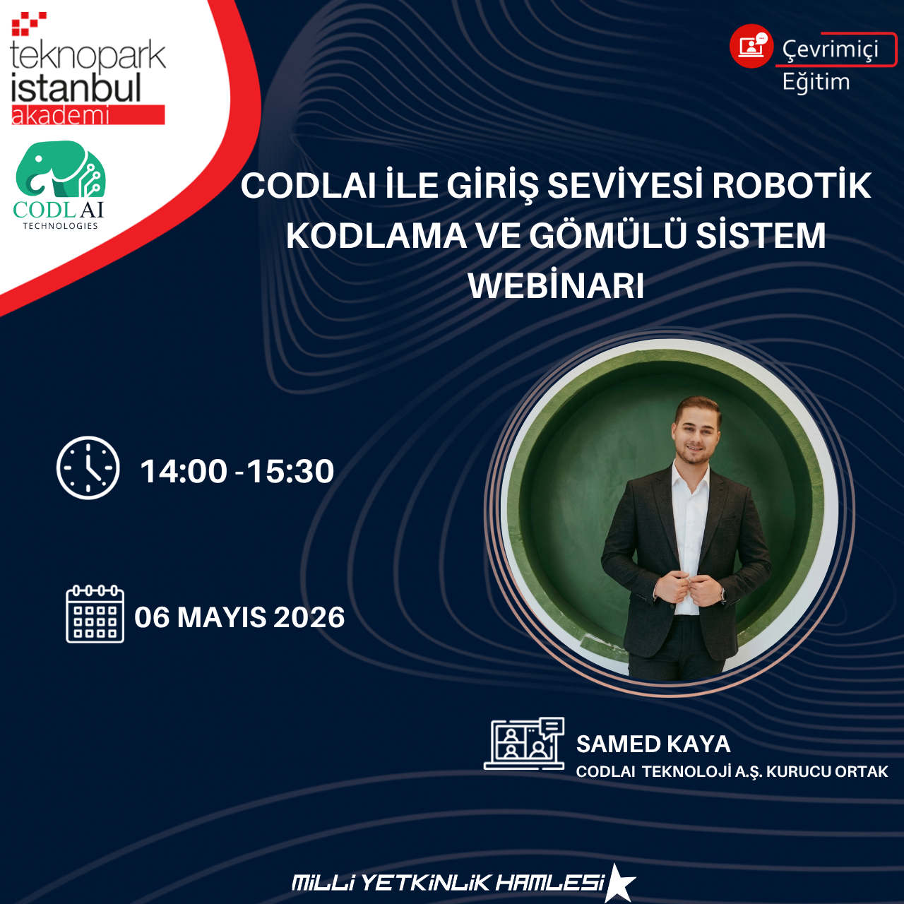 CODLAI İLE GİRİŞ SEVİYESİ ROBOTİK KODLAMA VE GÖMÜLÜ SİSTEM WEBİNARI