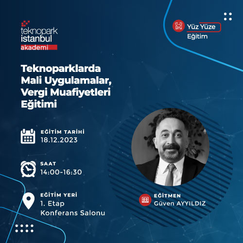 Teknoparklarda Mali Uygulamalar, Vergi Muafiyetleri Eğitimi