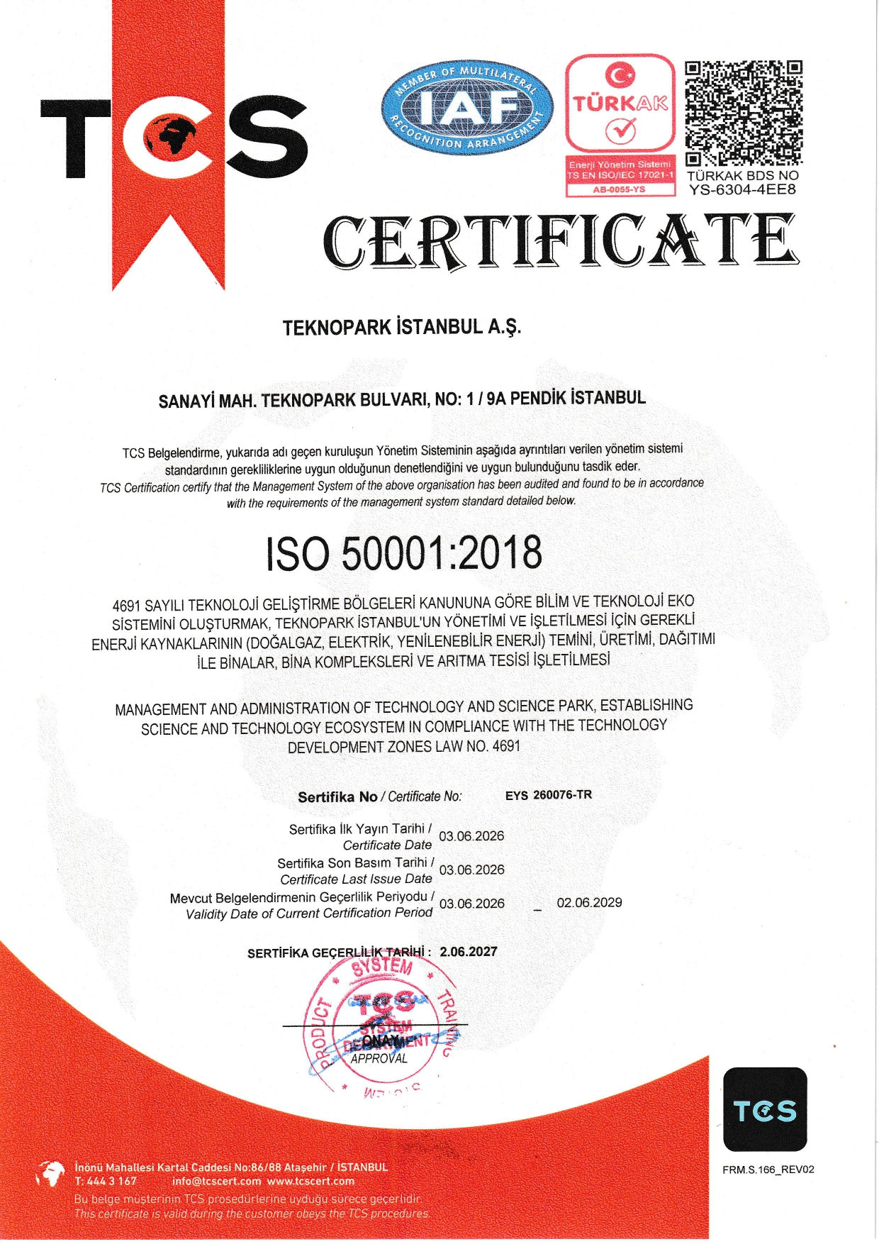 ISO 50001: 2018 Enerji Yönetim Sistemi Sertifikası
