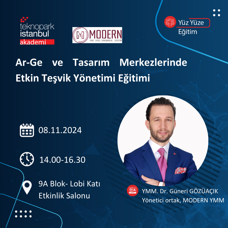 Ar-Ge ve Tasarım Merkezlerinde Etkin Teşvik Yönetimi Eğitimi
