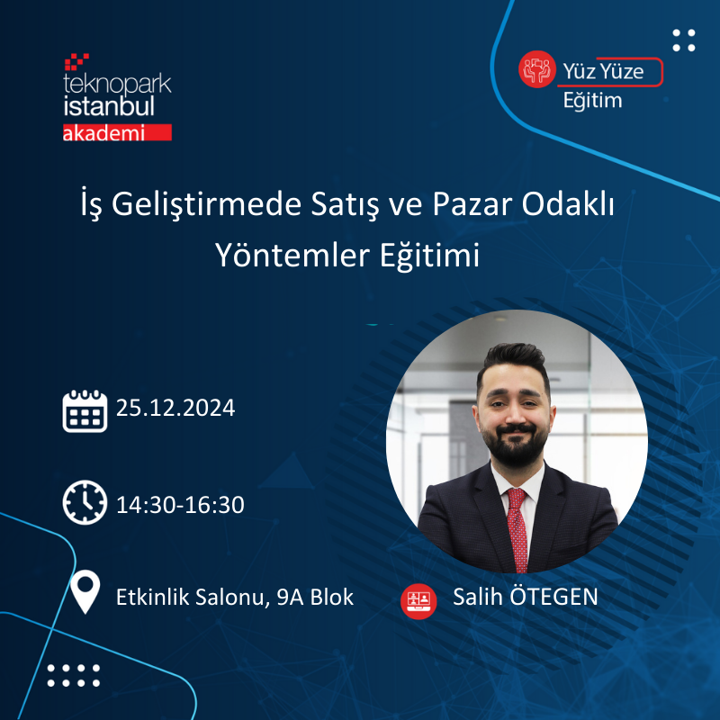İş Geliştirmede Satış ve Pazar Odaklı Yöntemler Eğitimi